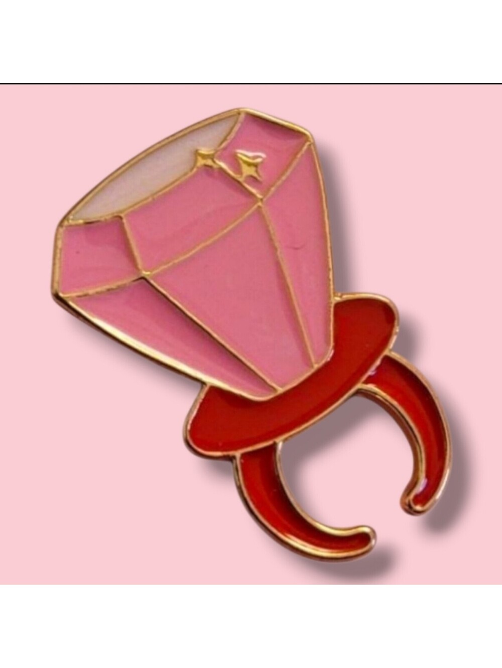 Retro Candy Ring Pop Gold Tone Collectible Enamel Pin